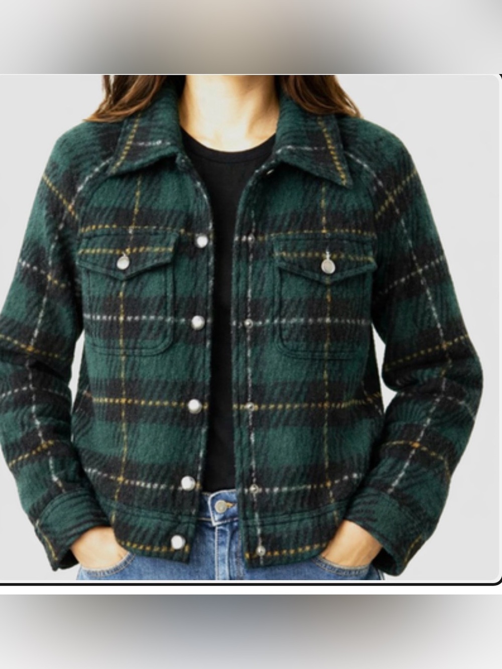 New with tags Plaid Flannel Oversized snap button Style Jacket XL - Picture 1 of 8